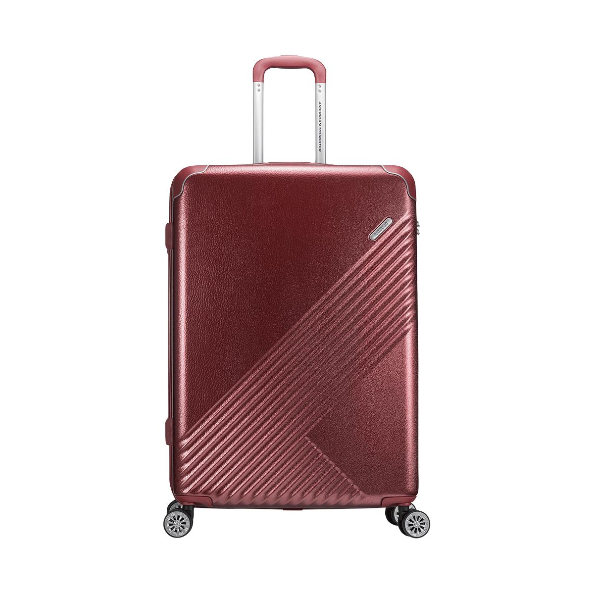 美旅箱包（AmericanTourister）美旅轻便耐用行李箱女大容量拉杆箱男耐磨防刮飞机轮旅行箱TV5 酒红色 21英寸